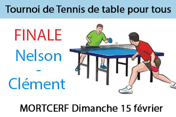 Tournoi de Tennis de table - FINALE
