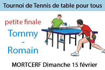 Tournoi de Tennis de table - Petite Finale